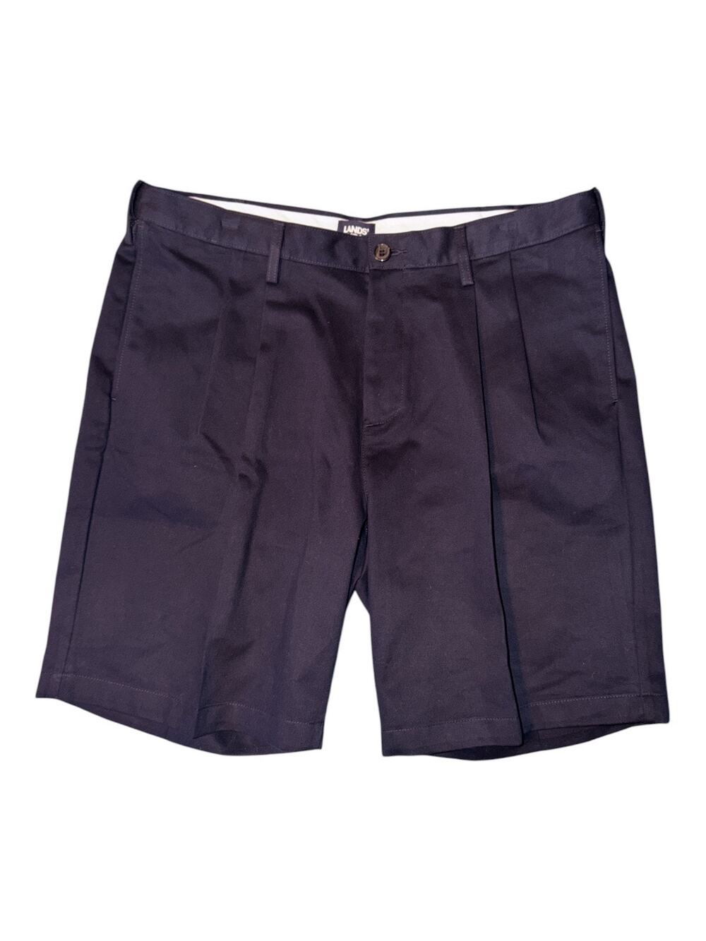 Lands' End Men's Size 38 Navy 9" Comfort Waist Traditional Fit Chino Short